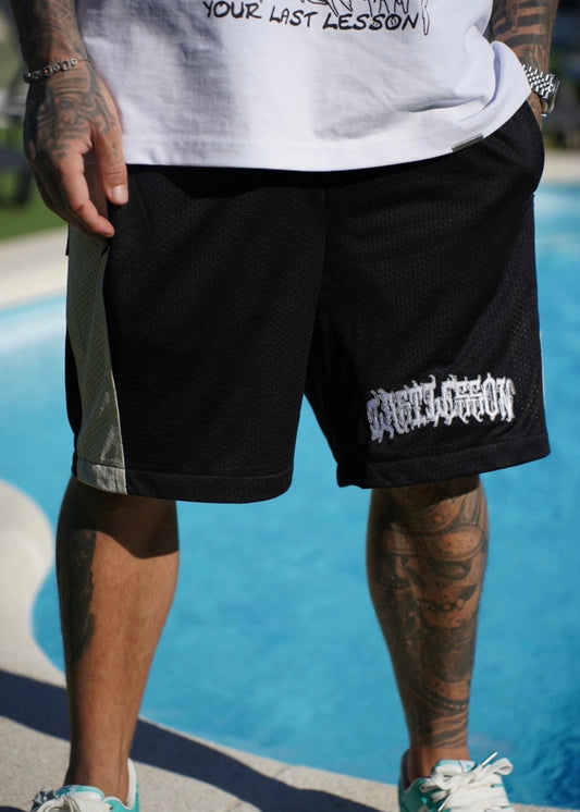 Script Mesh Shorts Black/White