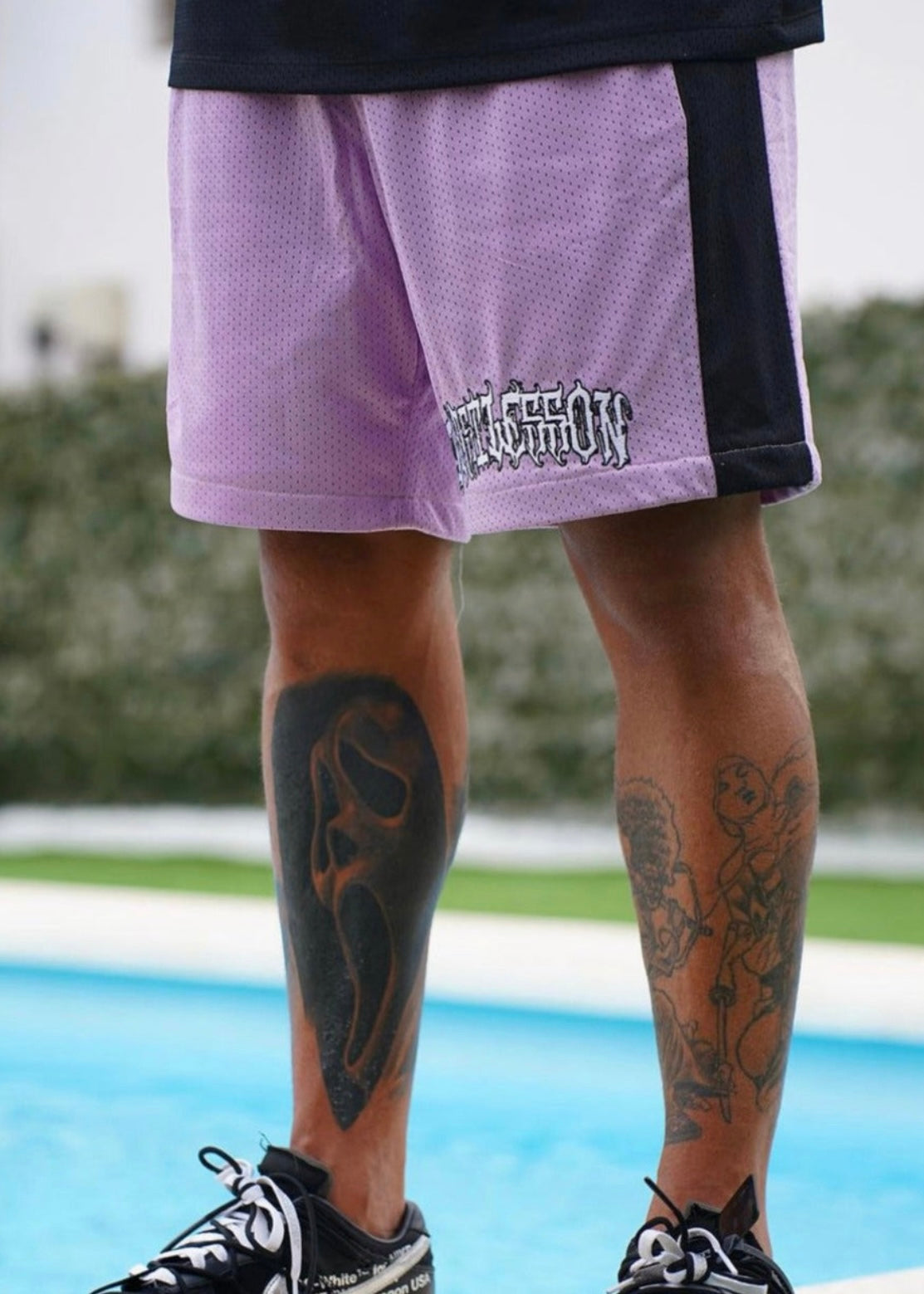 Mesh Black/Purple Shorts