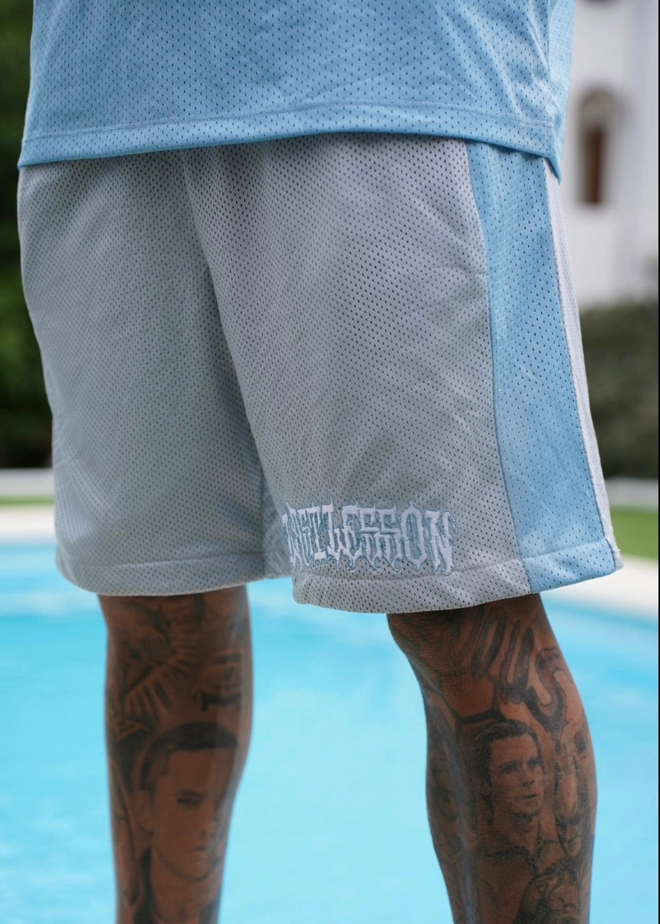 Mesh Shorts Blue/Grey