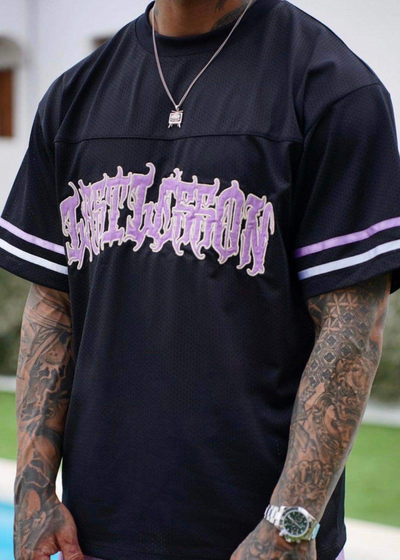 Mesh Black/Purple Jersey